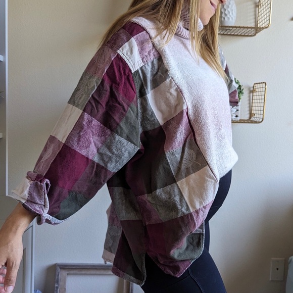 Falling for you sweater flannel rework, turtleneck, no 37 - Picture 4 of 5